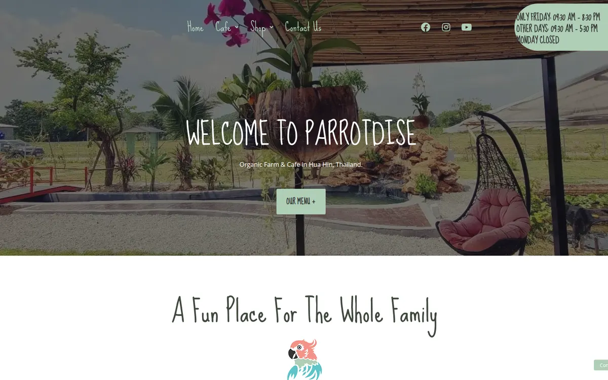 Parrotdise Thailand — Hospitality